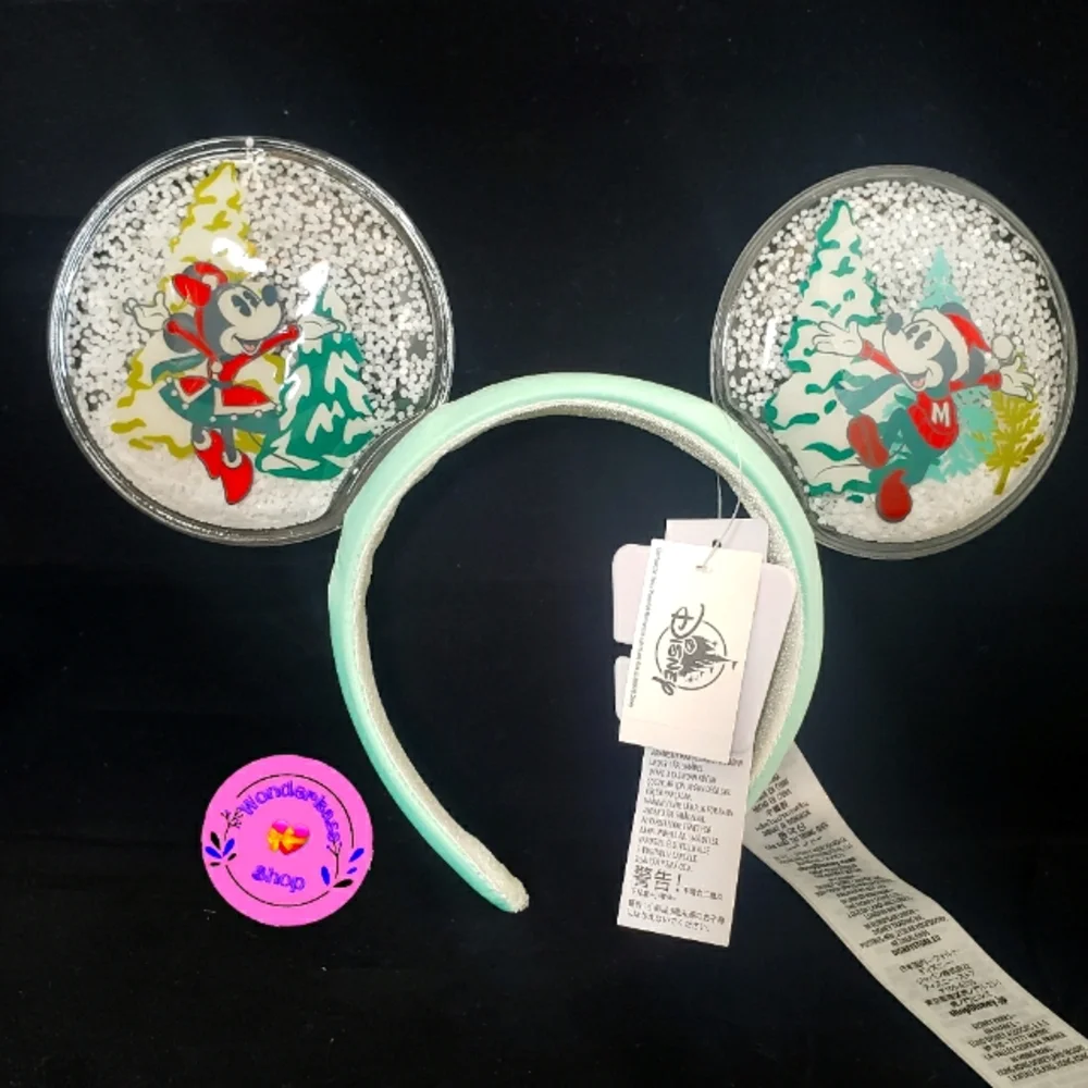 Disney Mickey and Minnie Mouse Snow Globe Christmas Ears Headband - Picture 5 of 5